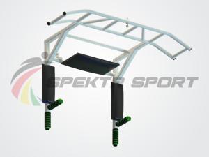 Купить Турник-брусья-пресс Прометей цельносварной с доп. хватами цв. белый в Кирове 